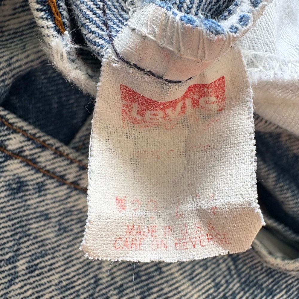 Vintage Levis 506 Jeans Size 28x32 Acid Wash Orange Tab USA Made Retro Western - Picture 5 of 8